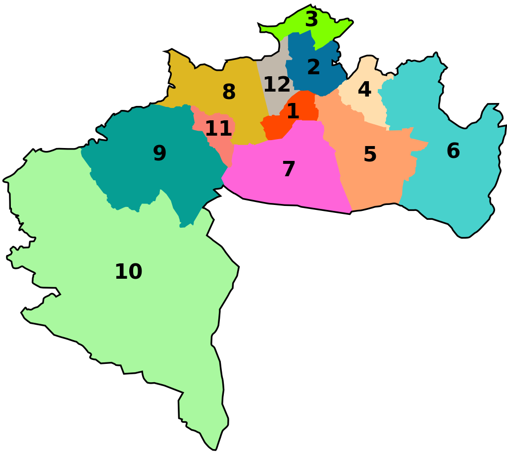 Carte des Daïras de la Wilaya de Biskra