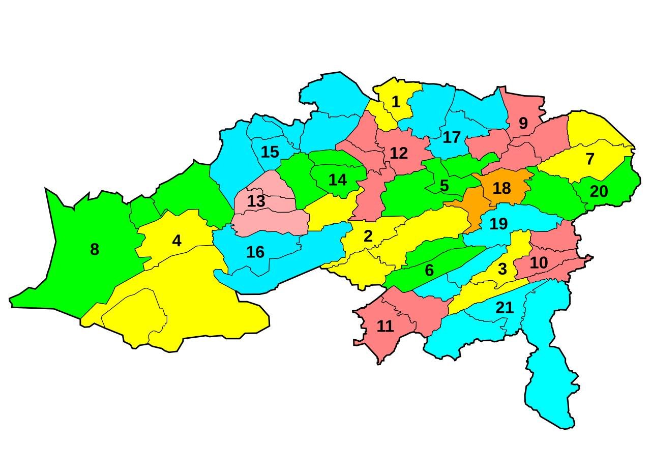 Cartes des Daïras de la Wilaya de Batna