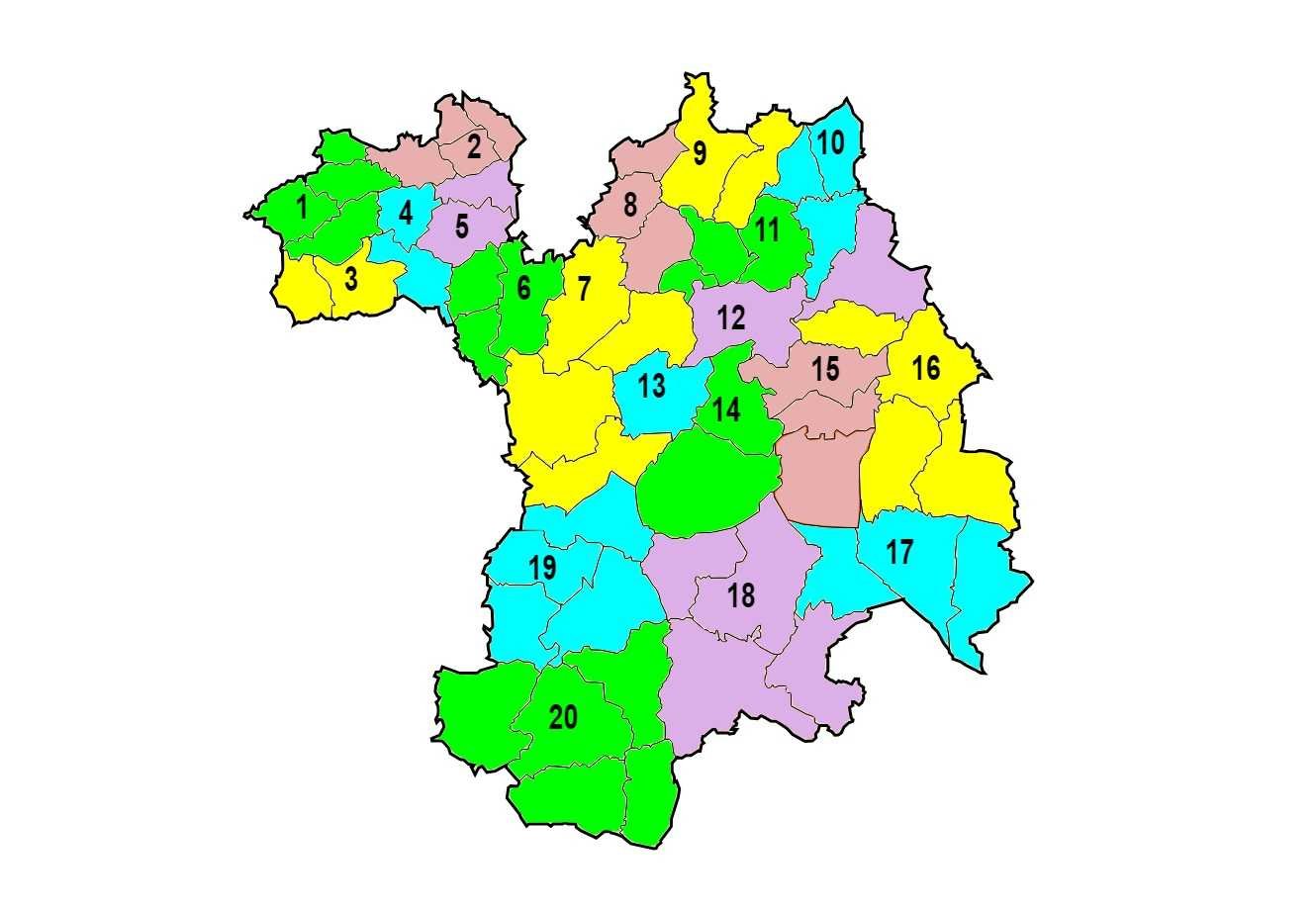 Carte des Daïras de la Wilaya de Sétif