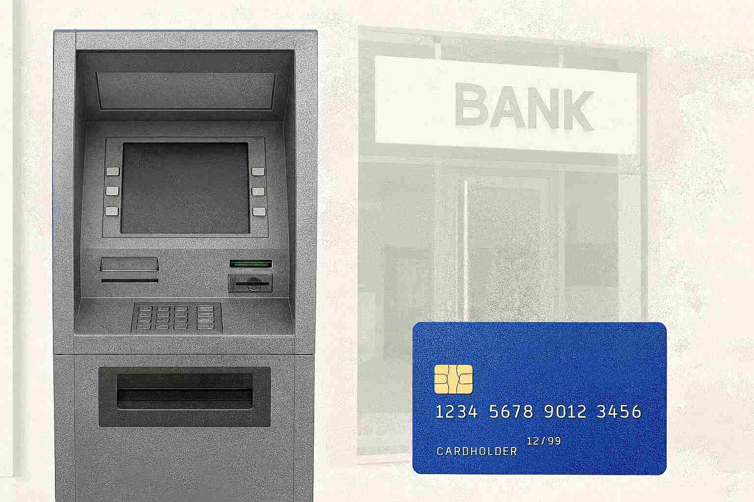 Illustration distributeur automatique de billet