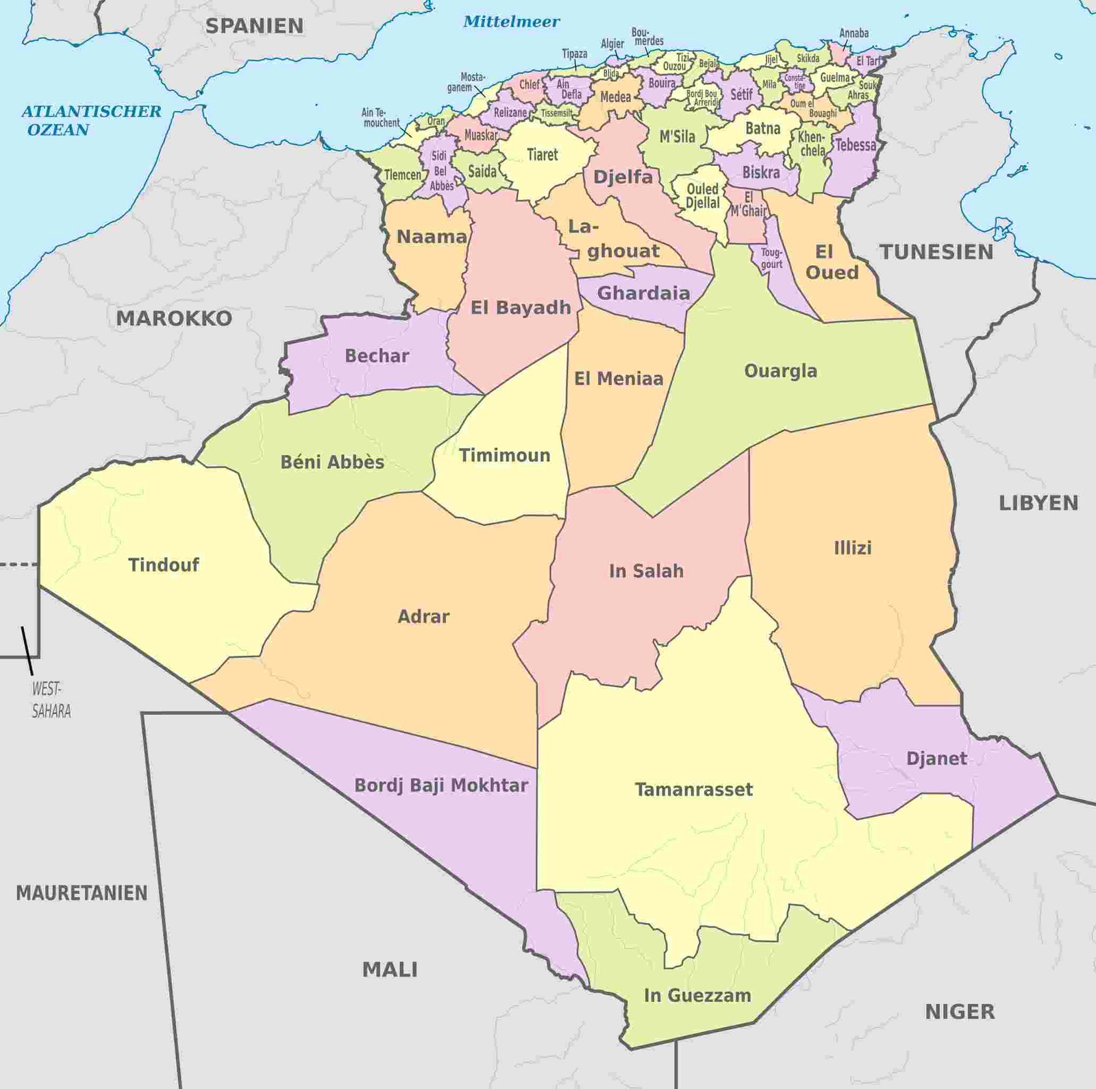 Carte-des-wilayas-d-Algérie