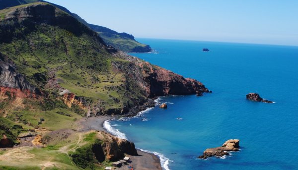 Vue sur la plage de Zouanif