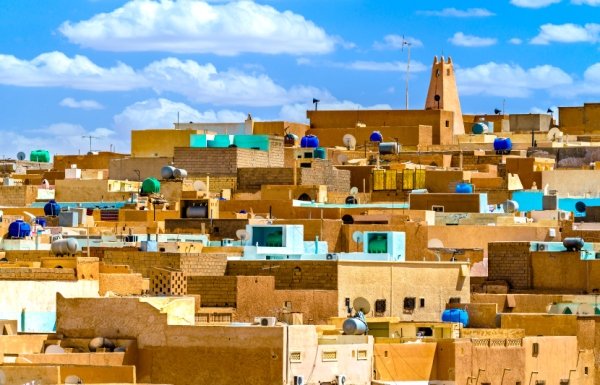 Vue sur la vieille ville de el Atteuf située dans la Vallée du M'Zab