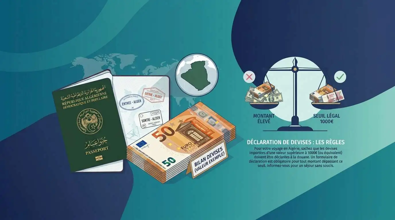 Déclaration de devises et euros à la douane algérienne