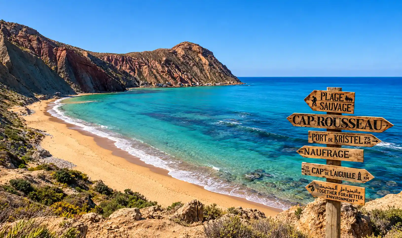 Plage de Cap Rousseau, wilaya d’Oran en Algérie