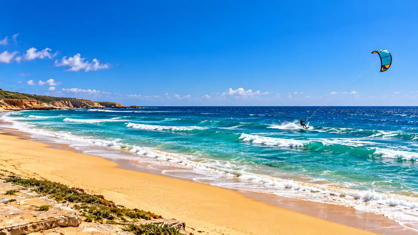 Déca Plage à Aïn Taya dans la wilaya d’Alger, grande étendue de sable et eau méditerranéenne