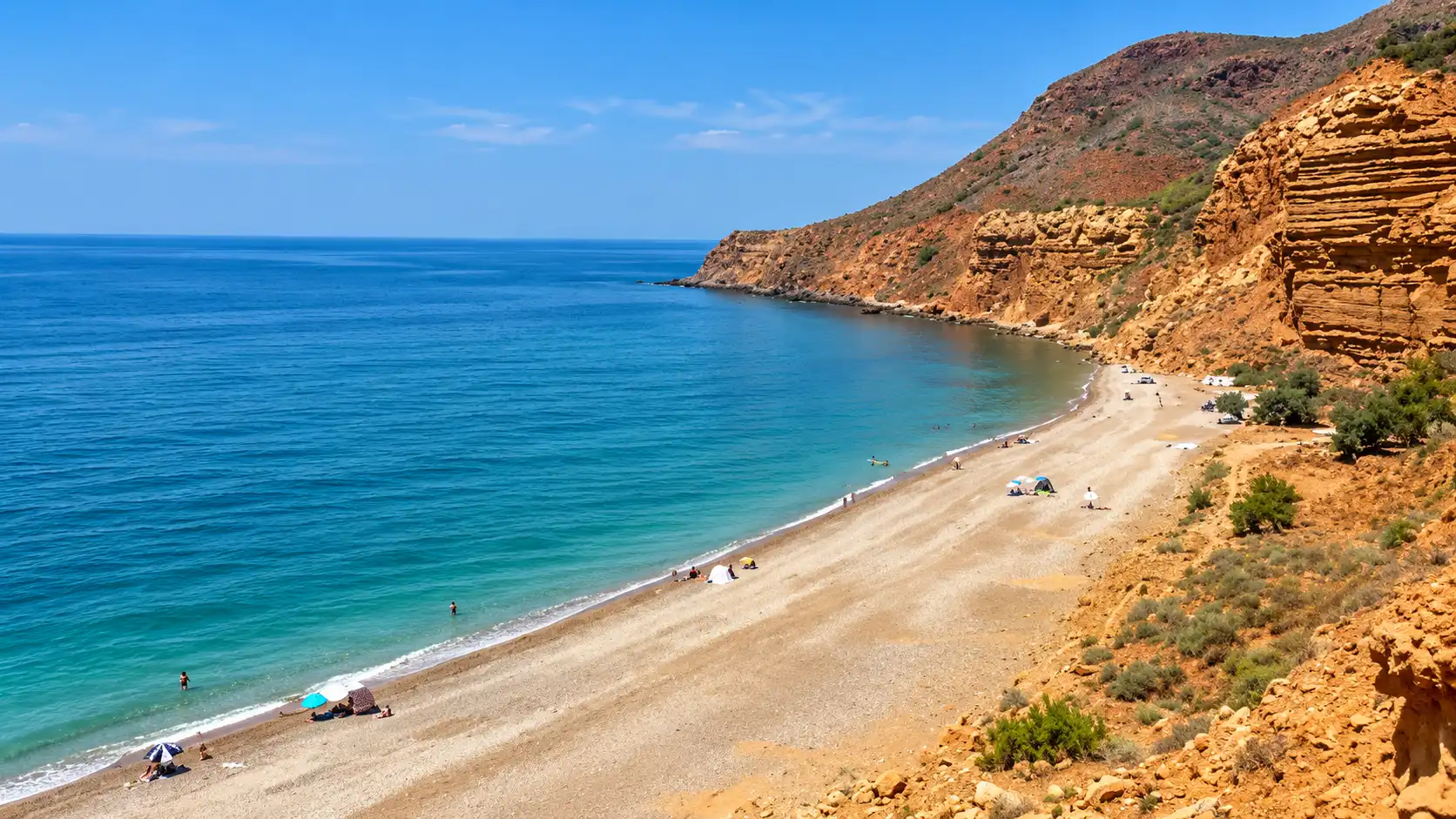 Plage d’El Bakhata à Souahlia, wilaya de Tlemcen en Algérie