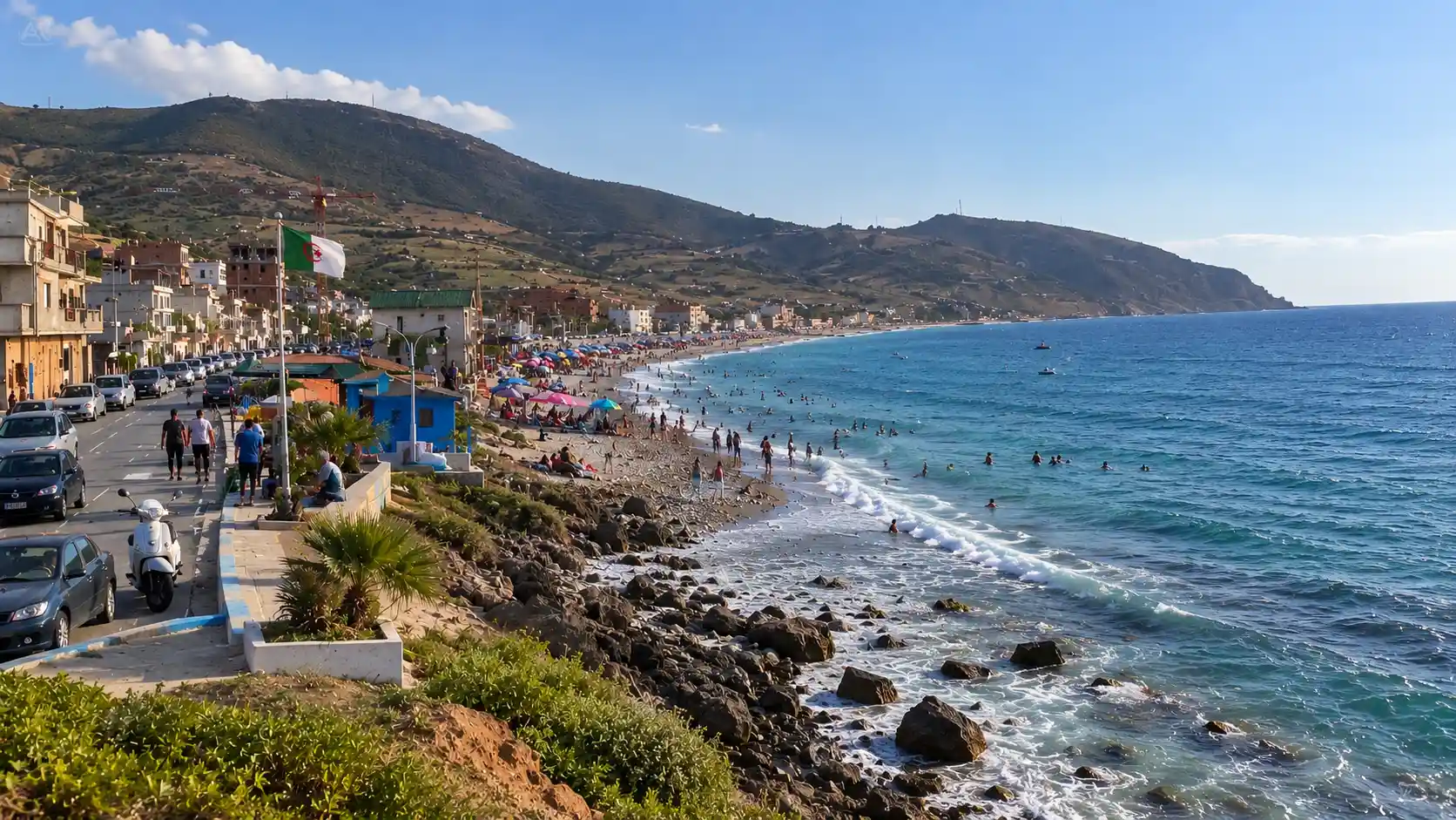 El Guelta, plage sur le littoral de la wilaya de Chlef en Algérie