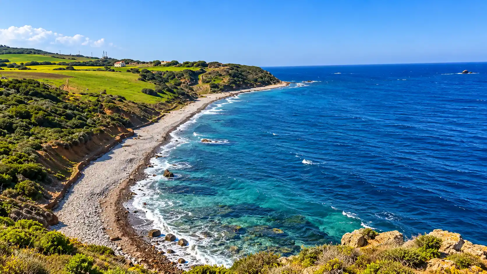 Kef Kala, plage sur le littoral de la wilaya de Chlef en Algérie