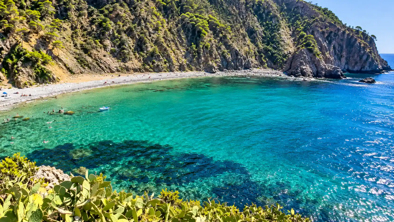 R’milia, plage sur le littoral de la wilaya de Chlef en Algérie