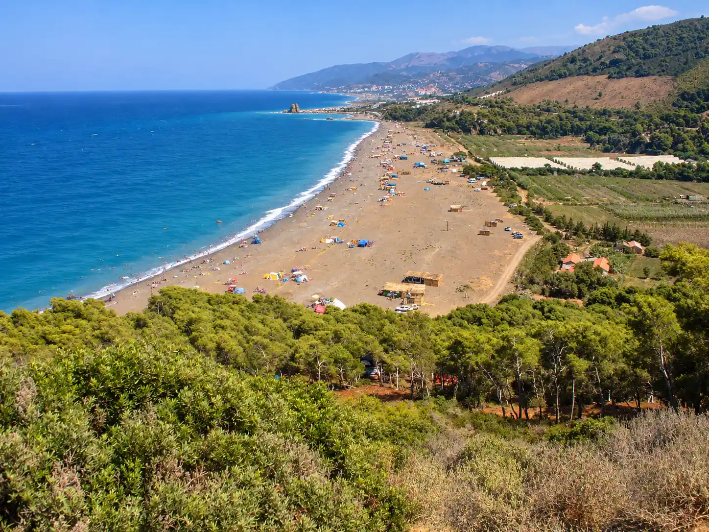 Tighza, plage sur le littoral de la wilaya de Chlef en Algérie